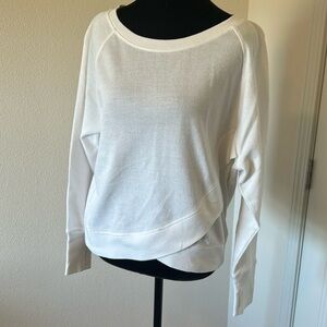 White Boxy Relaxed Sweatshirt